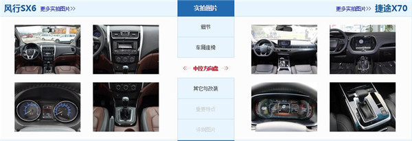 风行SX6和捷途X70哪个好 风行SX6可选择更多