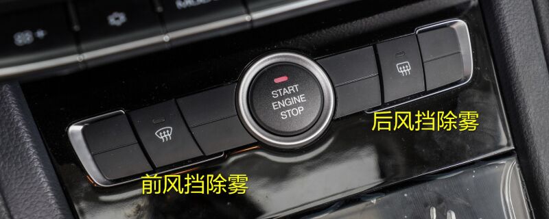 汽车按钮中的方形图标是后挡风玻璃的除雾按钮.
