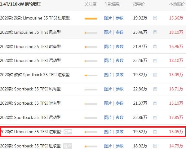 奥迪a3三厢价格2020款 拿下奥迪a3仅需17万