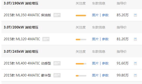 奔驰ML350多少钱一辆 奔驰ML350到手需要95万