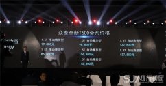 众泰T600最新报价 众泰T600的售价很实惠