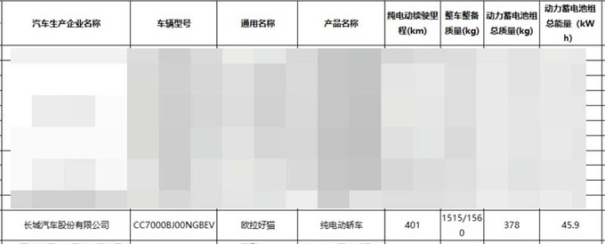 欧拉新版好猫曝光！换电机+电池，动力大幅提升