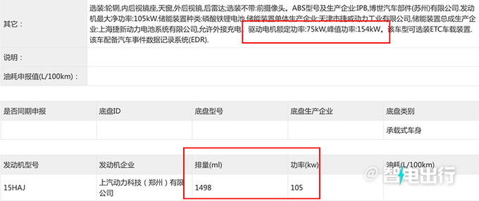 荣威新D7混动实拍曝光！动力调整，电机功率降低