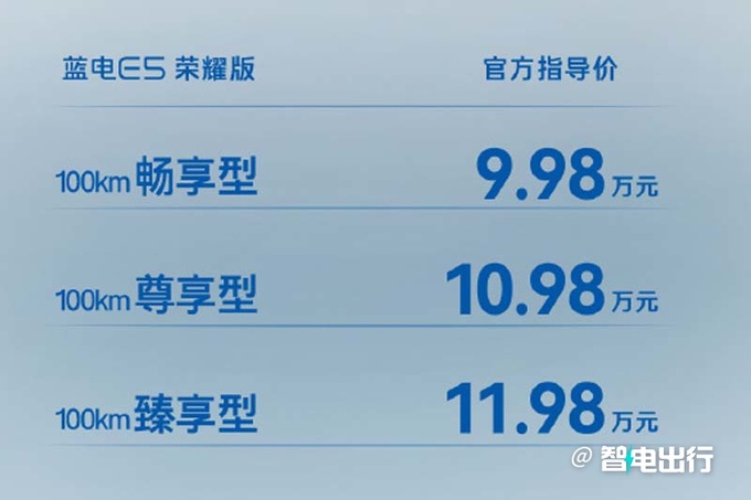 降4万！赛力斯蓝电新E5售9.98万起 取消110km续航版