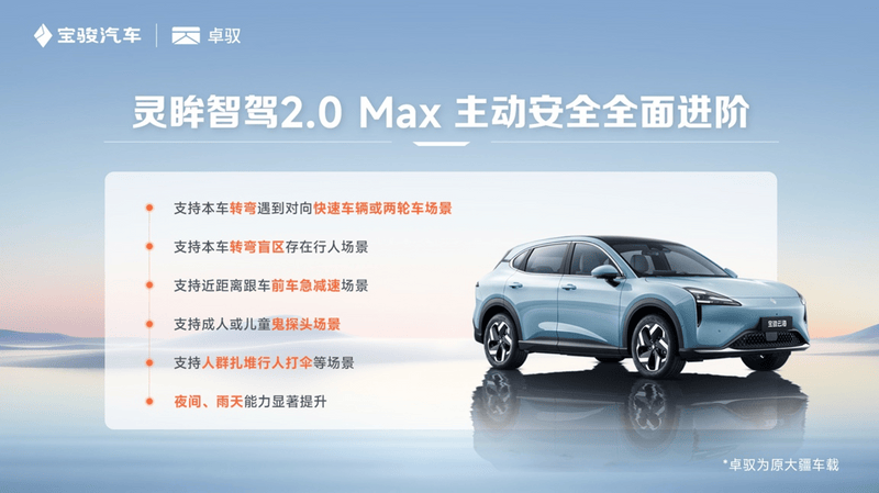 宝骏云海车型将全系标配灵眸智驾2.0 Max 安全性能提升