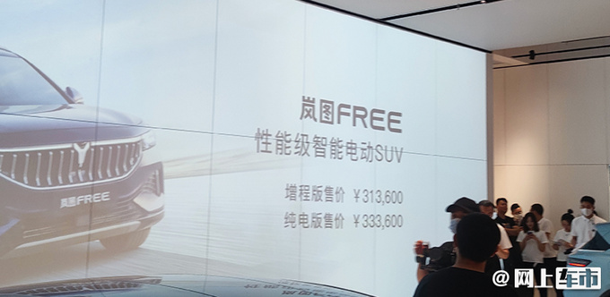 岚图FREE 31.36万起售！提供三年免息等4大用户权益