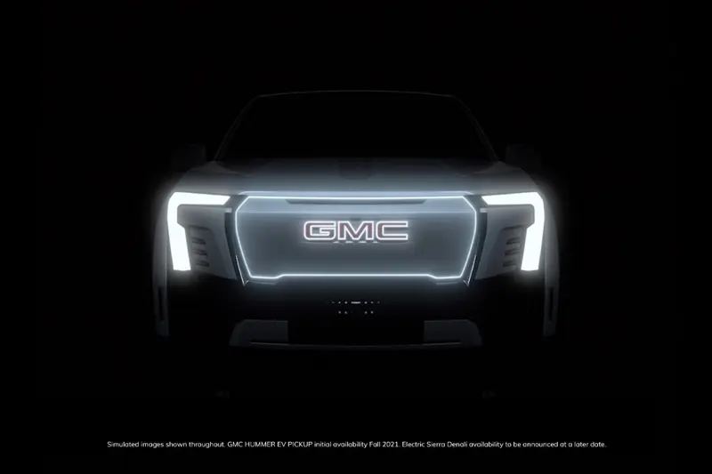 品牌第三款纯电新车 GMC Sierra发布官方预告图