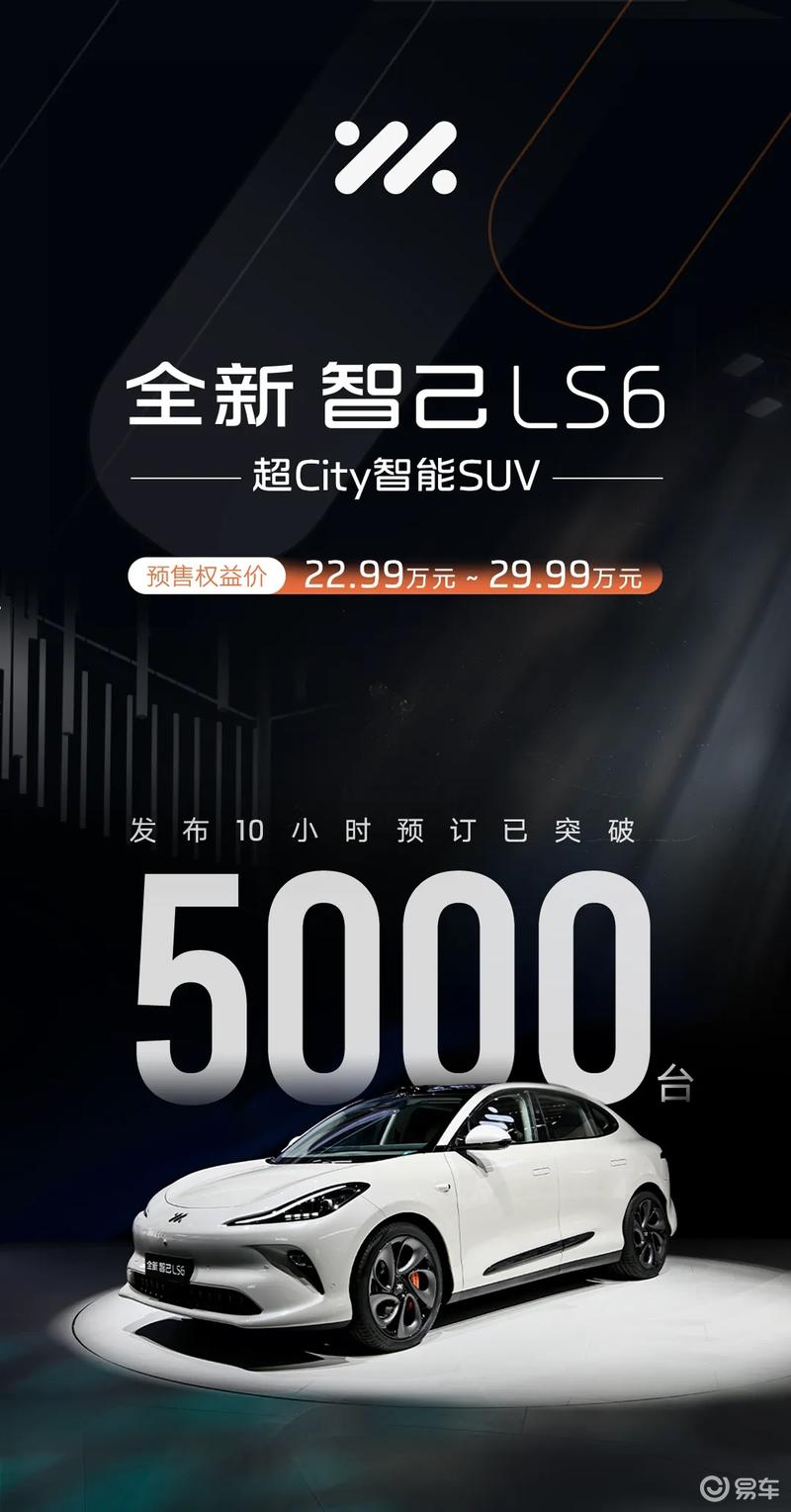 全新智己LS6订单突破5000台 预售权益价22.99万元起