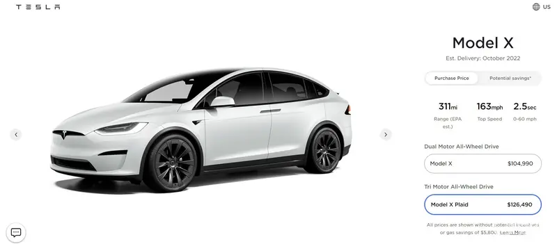 特斯拉Model X Plaid版美国涨价 提高6500美元/主推6座车型