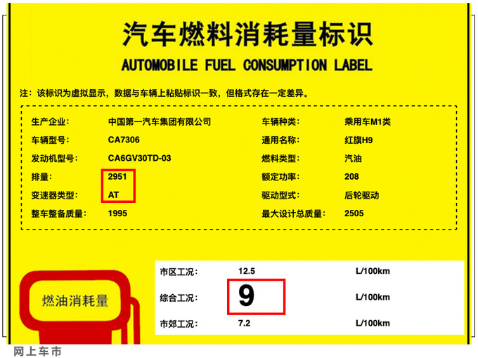 红旗H9本月上市 搭2.0T/3.0T发动机 30万起售