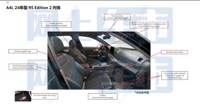 奥迪2024款A4L配置曝光！增RS版 预计32.18万起售