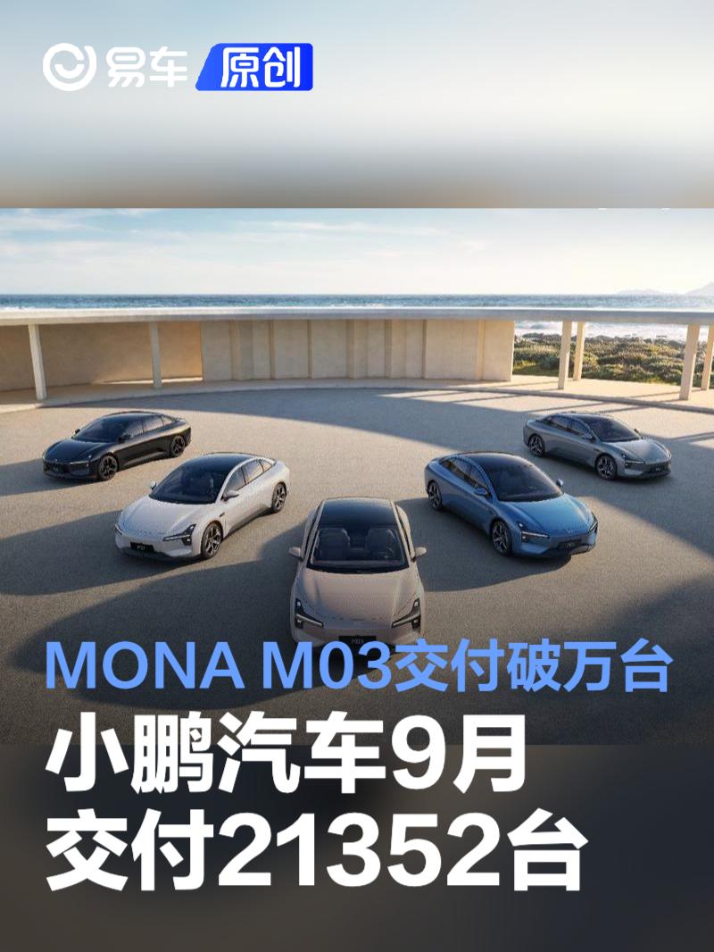 小鹏汽车9月交付21352台 同比增长39%/MONA M03交付破万台