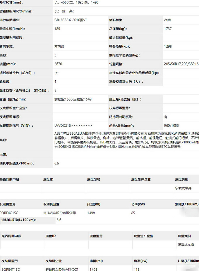 奇瑞新艾瑞泽GX实拍曝光 格栅尺寸更大/配贯穿尾灯