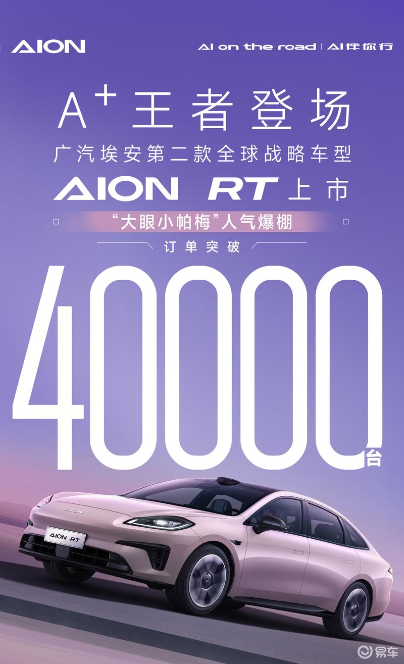 AION RT订单突破40000台 售11.98万元起