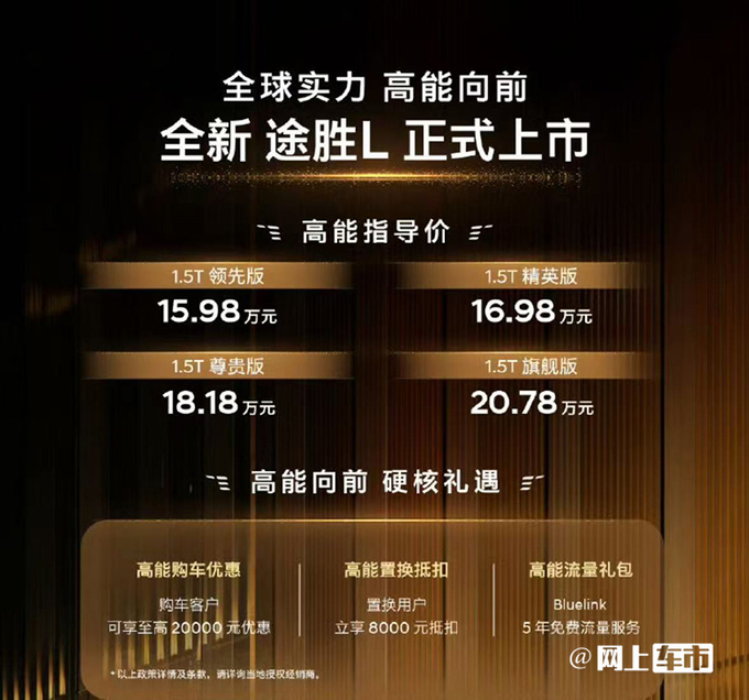 价格更便宜！北京现代新途胜L售15.98万起 车型精简